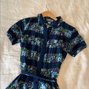 Floral button up romper